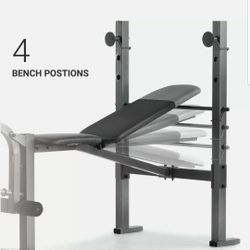 100lb Standard Vinyl Weight Set & Weider 6.1 Weight Bench Combo * Great Value!