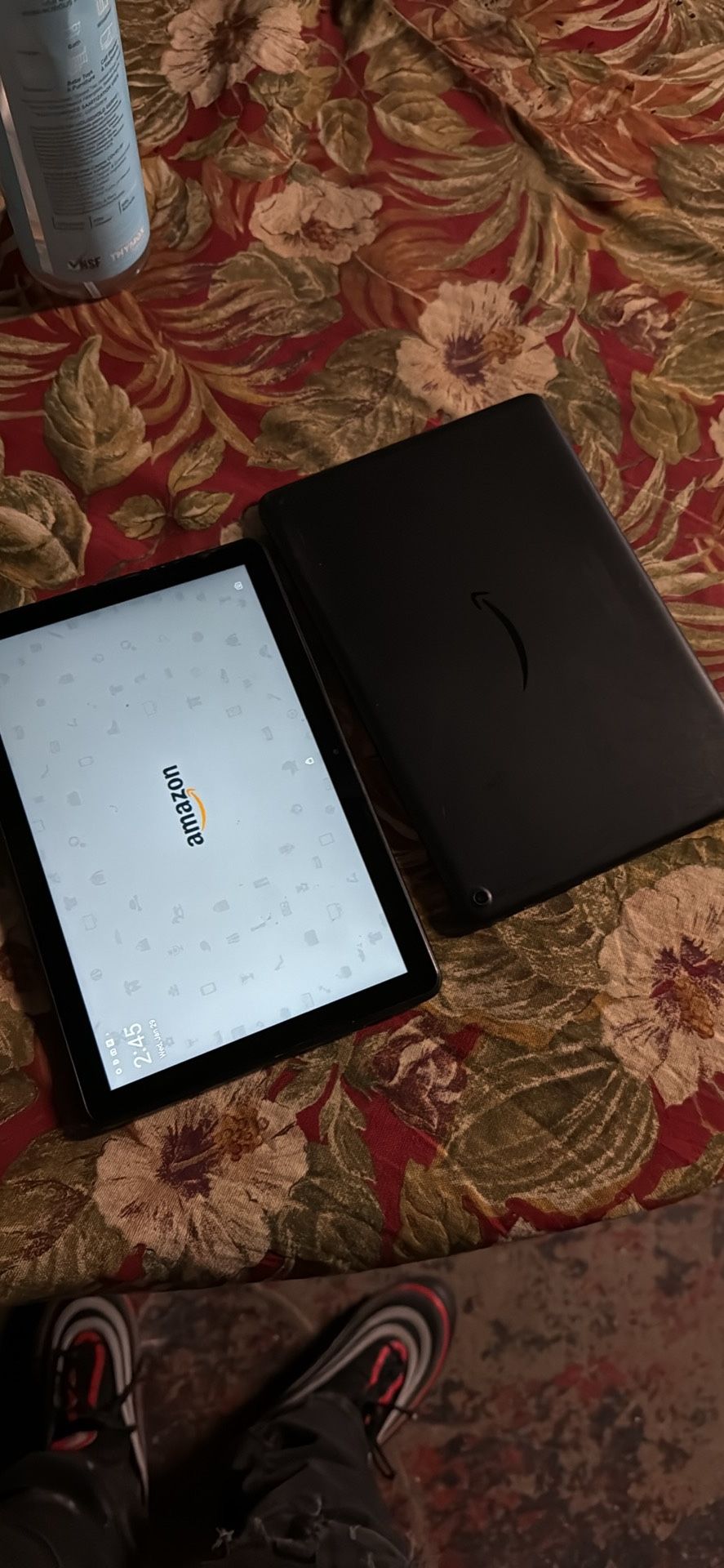 Two Fire. HD 10 Amazon Tablets