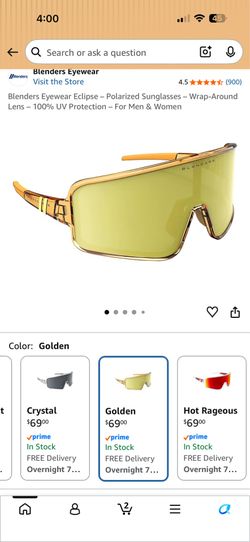 Blenders Eyewear Eclipse - Polarized Sunglasses - Wrap-Around Lens - 100% UV Protection -