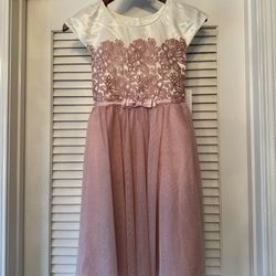 Sparkly Pink Dress With Flower Design