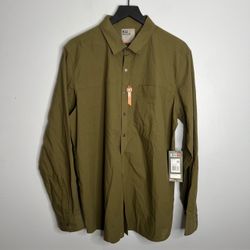 5.11 Tactical Igor Solid Long Sleeve Button Down Shirt Mens Large Green NWT