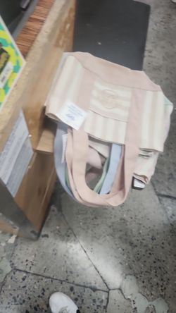 Trader Joe's Striped Mini Canvas Tote Bags