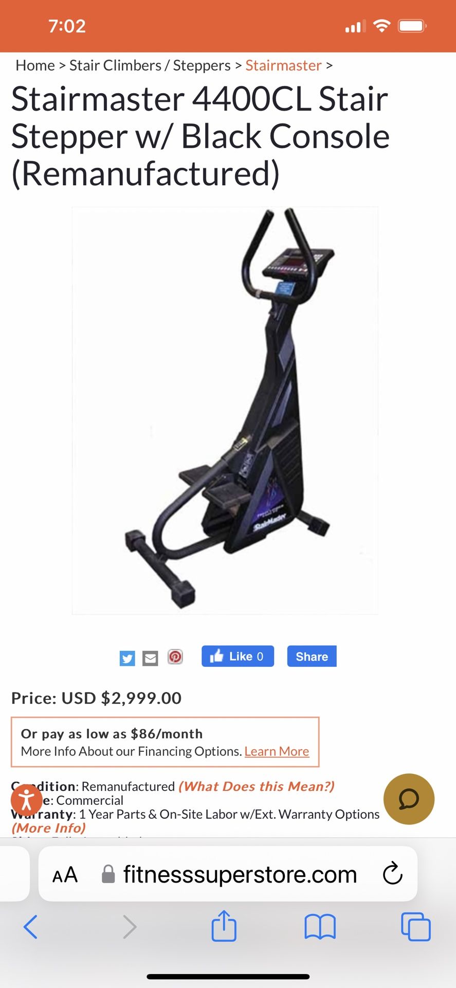 Used Stairmaster Stair stepper