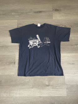 Vintage 2000s Men’s Navy Blue “Menudo, La Cruda, Mis Nopales“ Funny Joke Comedy Shirt