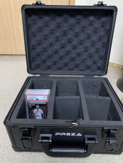 Preza Hobby Card Slab Briefcase Holder With Locks! Very Nice! Holds Pokémon PSA Slabs!