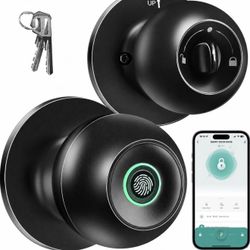 Brand New in box Smart Fingerprint Door Lock with App Control & Keys – Black