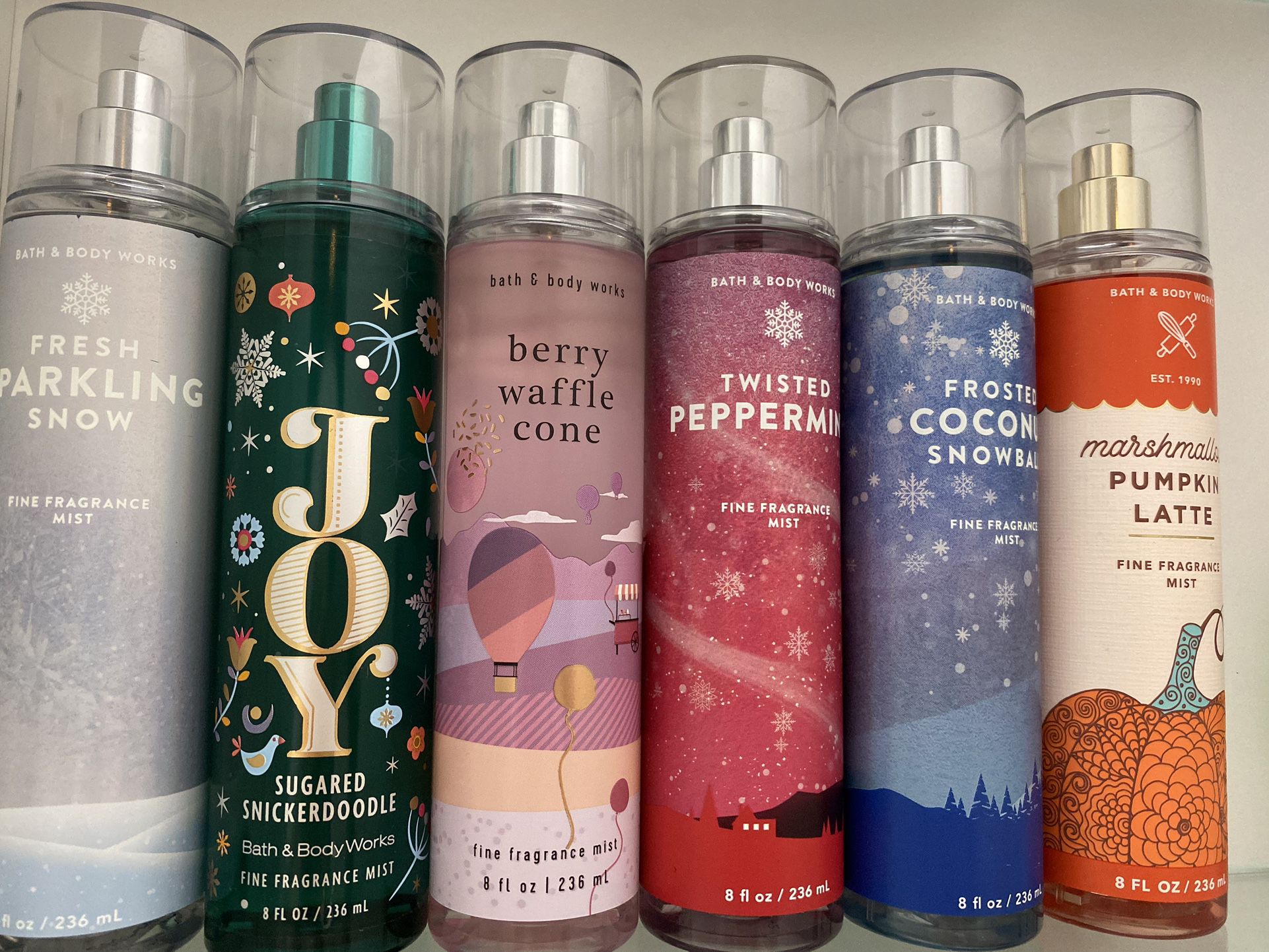 Bath and Body Works Fragrance Sprays (Set of 6)