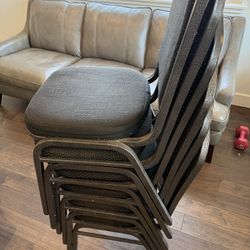 Stackable Chairs - 6 Sold As Set 