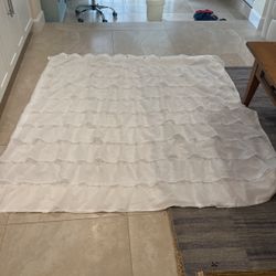 Sheer Bright White Sheer Shower Curtain Fairly New