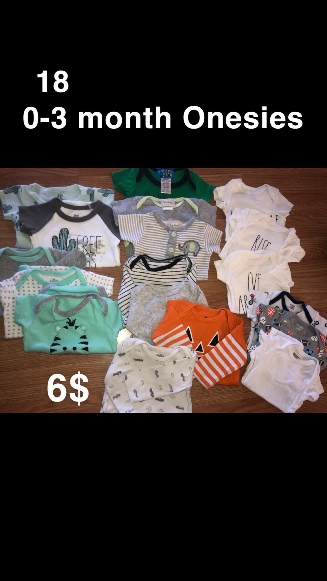 18 0-3 month onesies