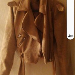 Jackets Leather Small Tan Furry Jacket Is Medium N Pink Tommy H. Jacket Is Medium 