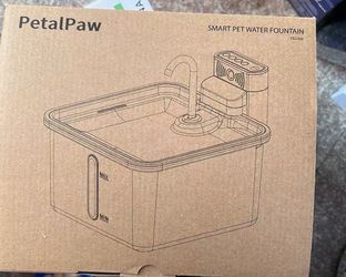 new in box Wireless Cat Water Fountain, Water & Battery Separation, Faucet Design, PETALPAW, Cat Fountain Stainless Steel, 4000mAh, 3.5L Cordless Pet