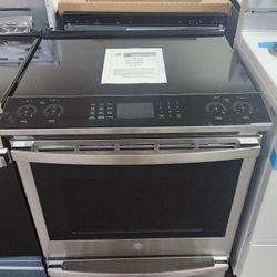 Profile 30 in. 4 Burner Element Smart Slide-In Induction Range-in Fingerprint Resistant Stainless w/ Convection, Air Fry