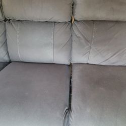 Luxury Microfiber 4-Seater Reclining Sofa + FREE 2 End Tables