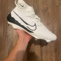 Nike Alpha Huarache NXT White Black Baseball Cleats (DJ6517-101) Mens Size 15