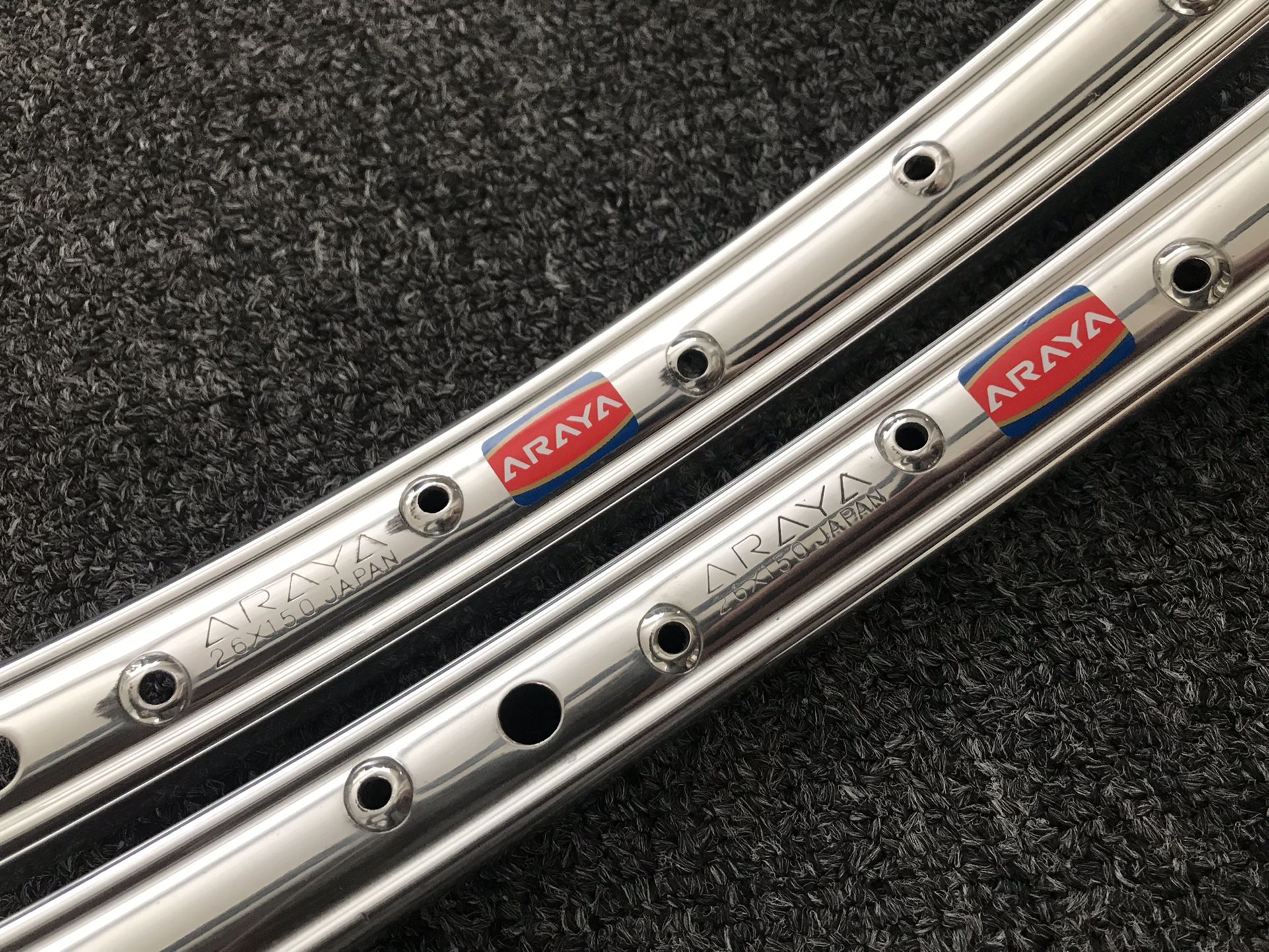 Araya 36h 26 Rim Metallic Rims Araya Rim Set 700C 36H Clincher