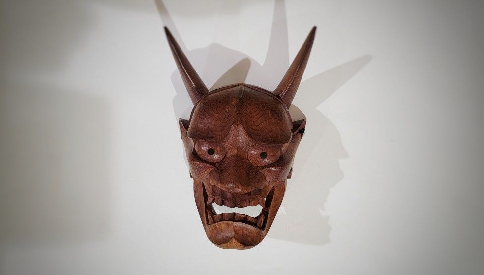 Yakusugi Han'nya Mask Signed “芳之刀” (Hō no Tō), c. 1940s