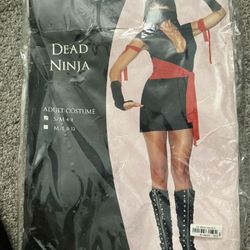 Women’s Dead Ninja Halloween Costume S / M 4-8