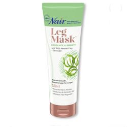 Nair Hair Remover Leg Mask Exfoliate & Smooth Natural Clay Seaweed Treatment New