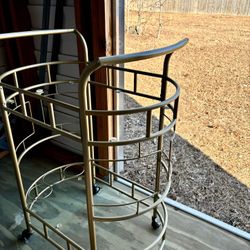 Gold Brass Bar Cart