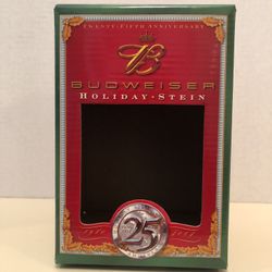 Budweiser 25th Anniversary Holiday Stein Box