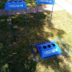 Clear Stream Recycling Stand For Weddings Or Events Has Bag Liner Holder