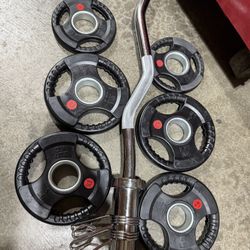 Olympic Weights Curl Bar Set