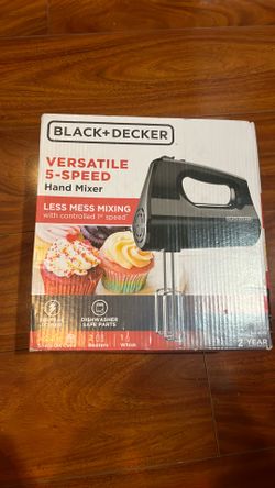 NEW Black+Decker 5-Speed Hand Mixer with Storage Case (MX401B)