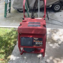 Generac Wheel House 5500W Portable Gas Powered Portable Generator. No issues starts on first pull. Just in time for hurricane season. Local Pickup in 