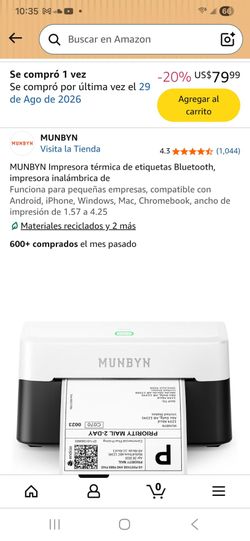 MUNBYN Bluetooth Thermal Label Printer