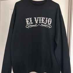 L Blk “El Viejo” Crewneck Sweater
