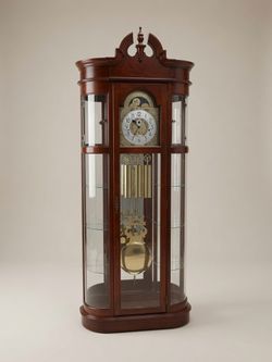 Elegant Traditional Grandfather Floor Clock / Display Curio