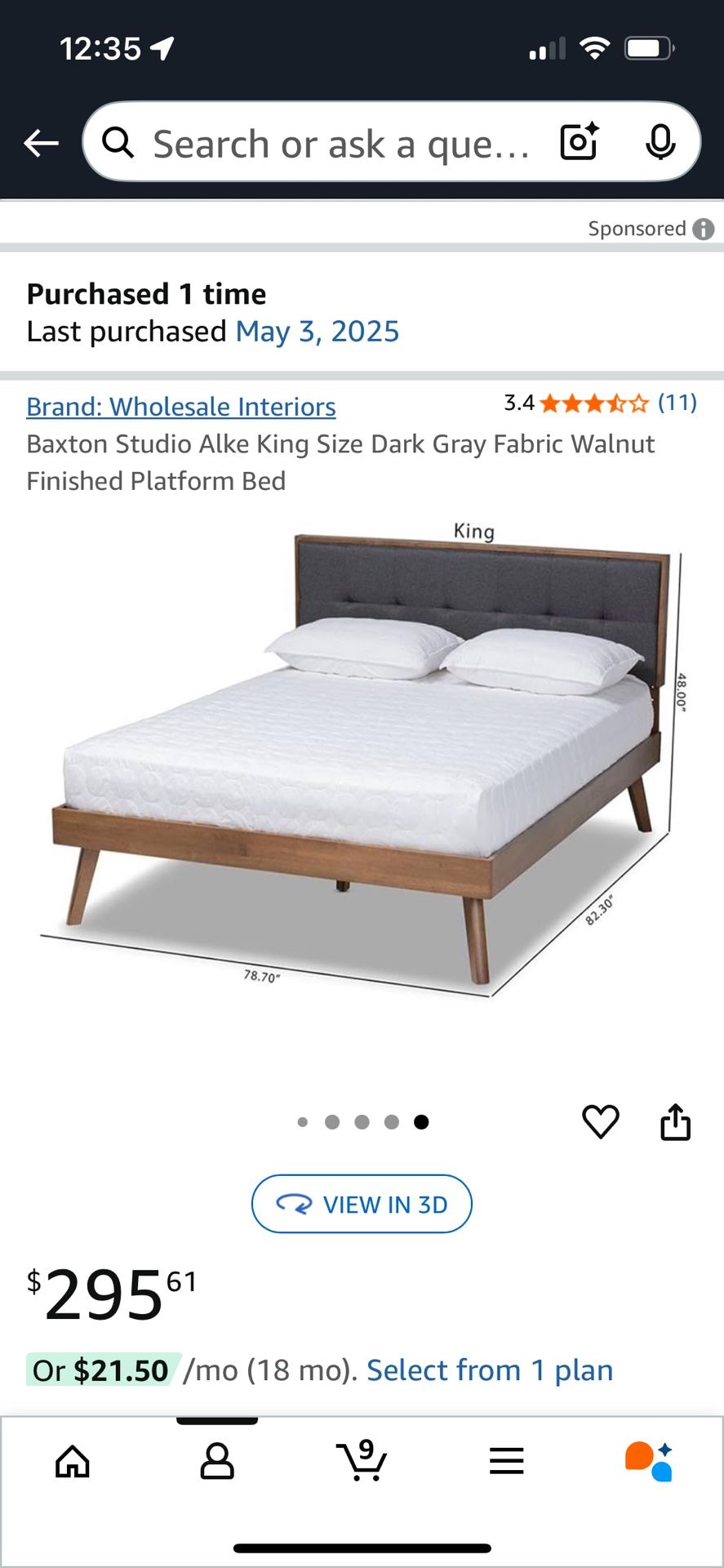 King bed frame *NEW*
