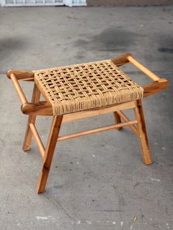 Beautiful Woven Rattan Accent Stool