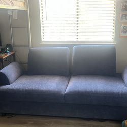 Blue Sleeper Sofá