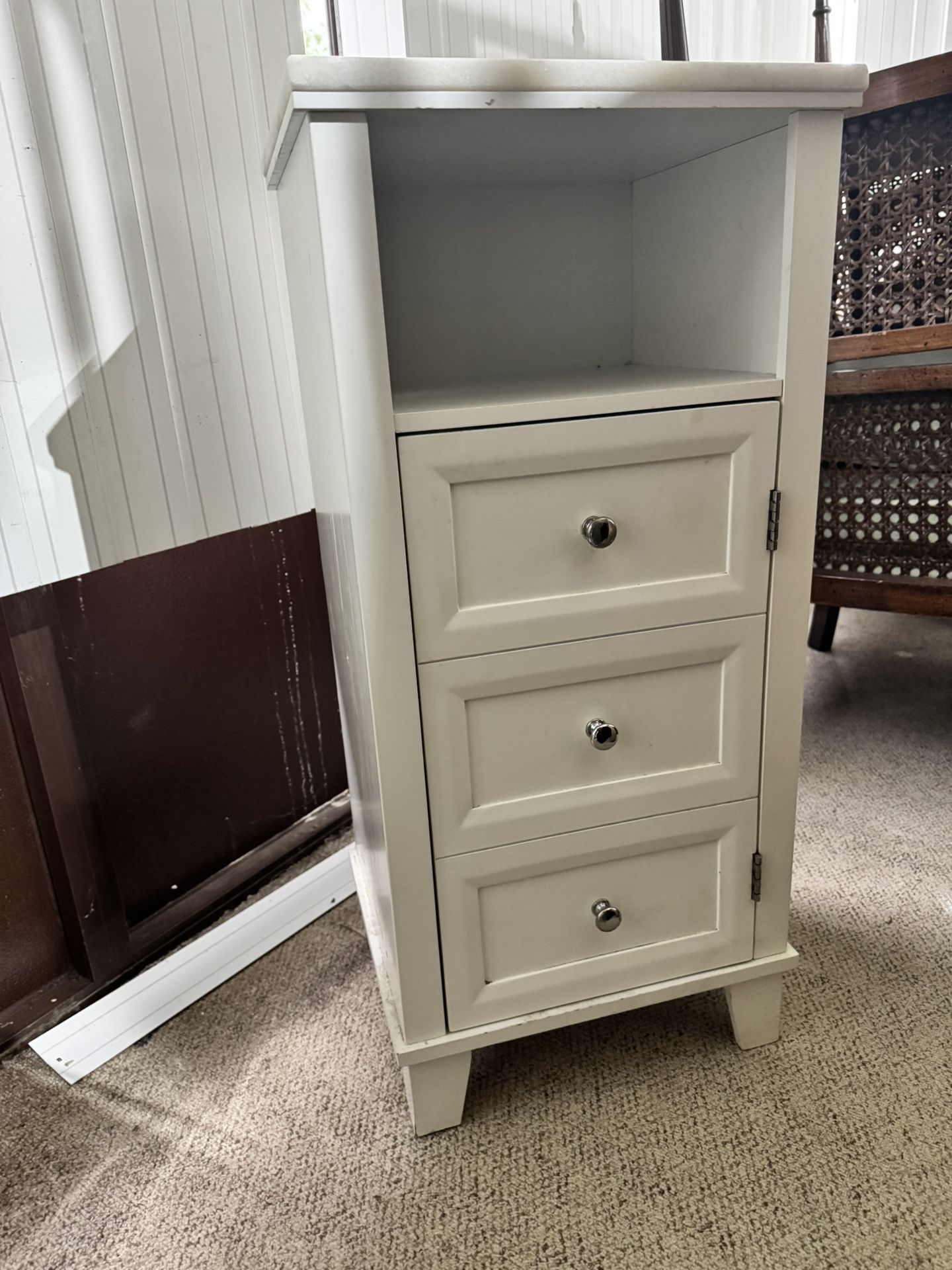 Storage Cabinet with Marble Top