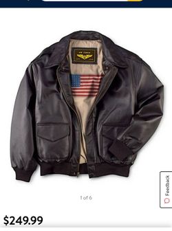 Mens Large Leather Air force jacket