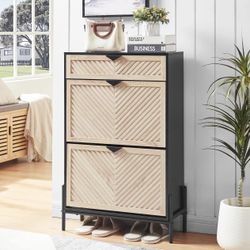 Shoe Cabinet Black And Brown [NEW]