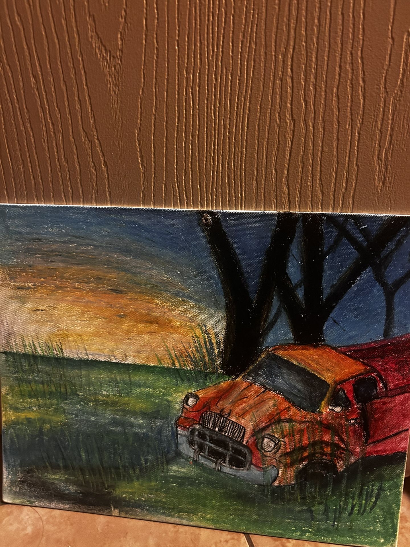 Oil Pastel Art Canvas