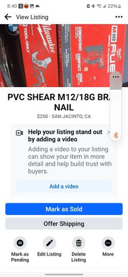 Pvc SHEAR M12/18g Brad NAIL