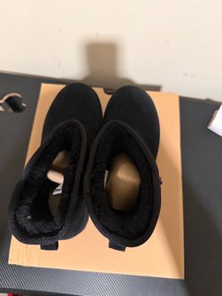 Black Suede Ankle Boots with Sherp