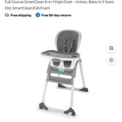 6 In One Easy Clean High Chair And Booster Chair Baby Infant Toddler 