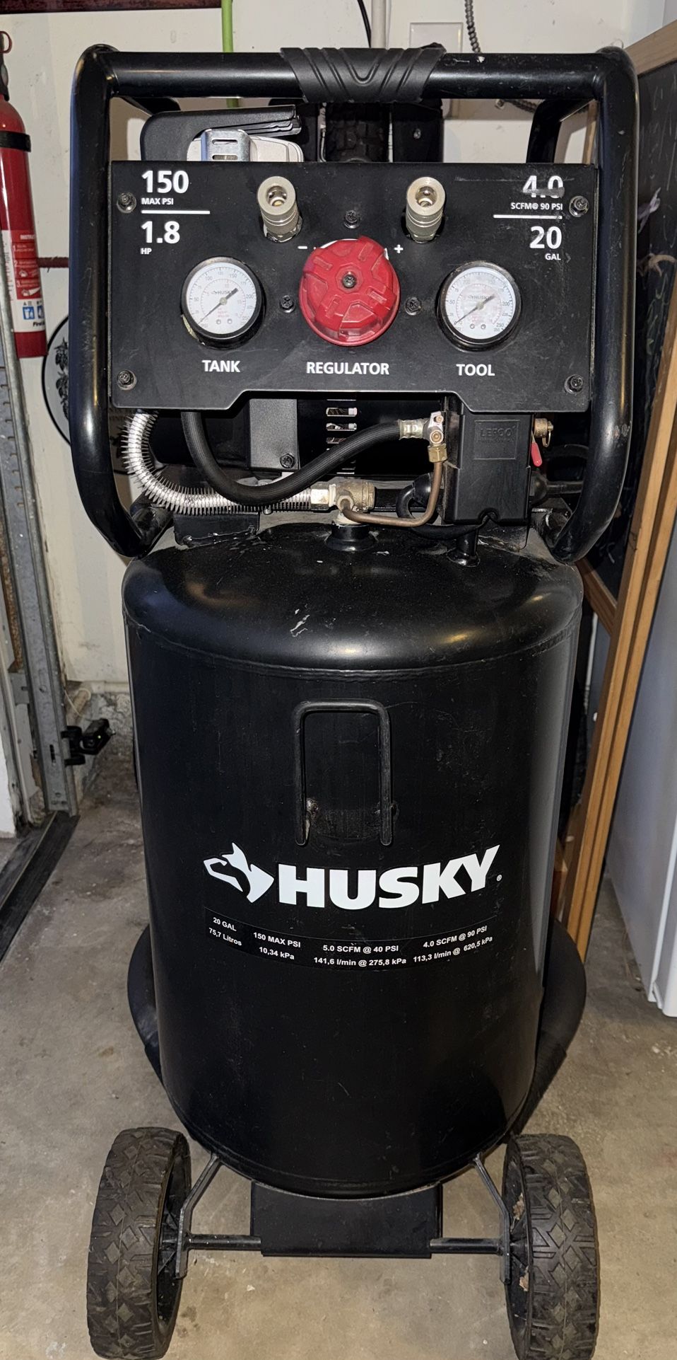 Husky 20 Gal 150 Max PSI Air Compressor