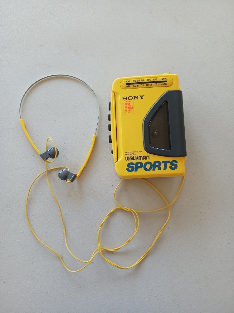 original sony walkman yellow