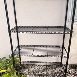 4 Tier 5 Foot black wired shelve/Bakers Rack