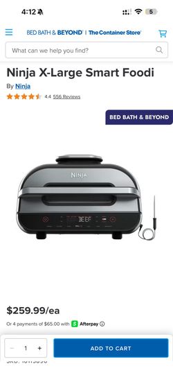 Ninja X-Large foodie grill retail 257+tax