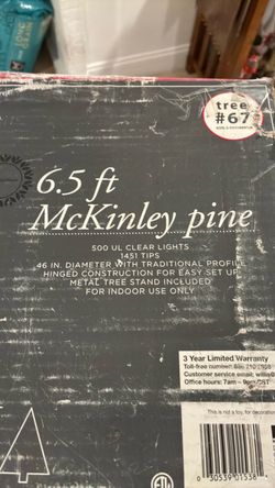 6.5 ft McKinley Pine Artificial Christmas Tree