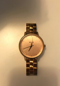 nixon women's rose gold the kensington watch