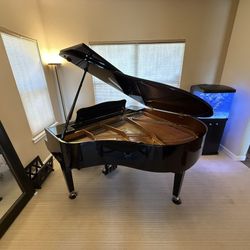Yamaha GB1/GB1K Polished Ebony Baby Grand Piano with Matching Tufted Bench