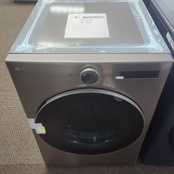 7.4 cu. ft. Vented Stackable SMART Electric Dryer in Graphite Steel with TurboSteam and Al Sensor Dry Technology